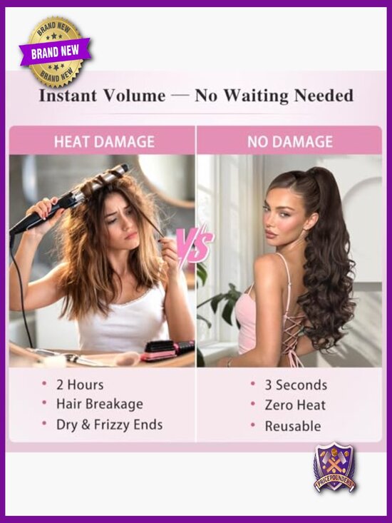24 Inch Curly Ponytail Extension Clip In Hair Piece Voluminous main image 5